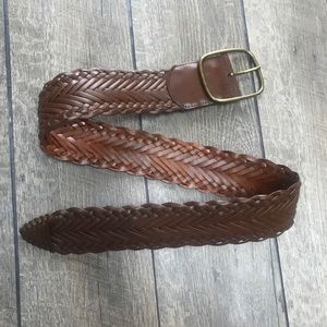 Arizona Wise Braided Leather Brown Belt Size S